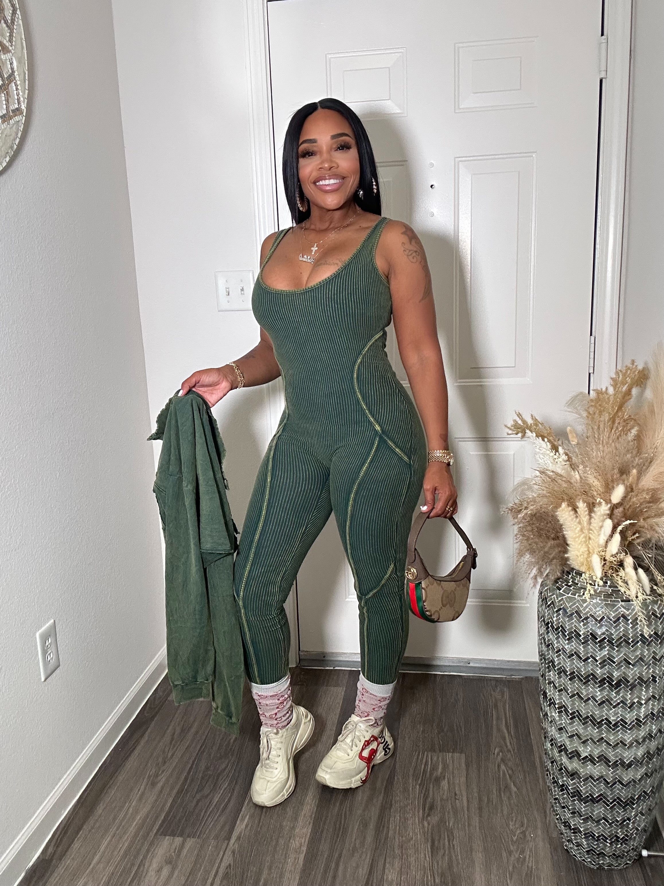 Mineral Wash Jumpsuit & Jacket Set