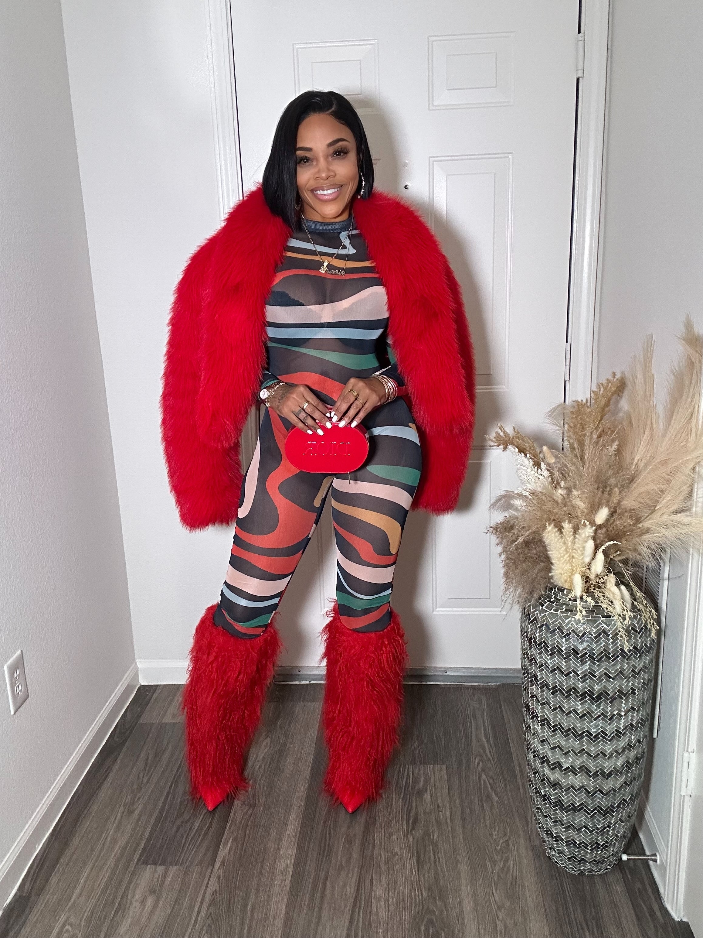 Colorful Mesh Jumpsuit