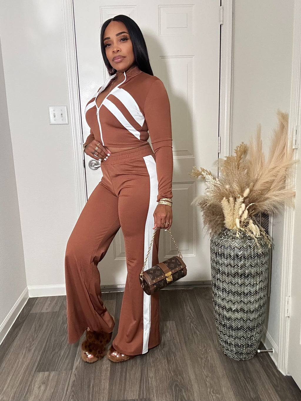 2-pc Zip Up Jacket & Pants Set