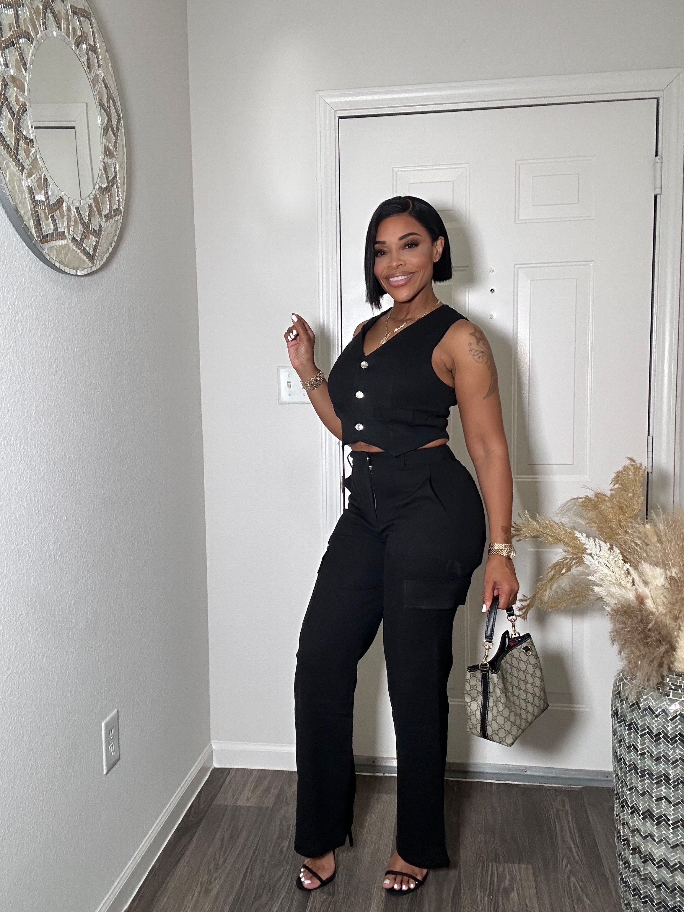 Vest & Cargo Pants Set