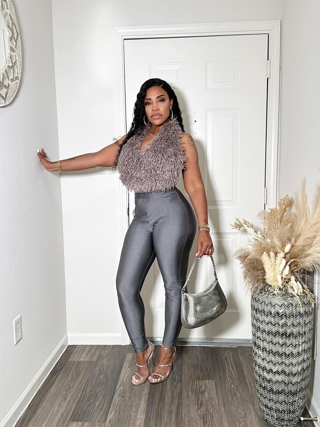 Faux Magnolian Fur Top & Legging Set