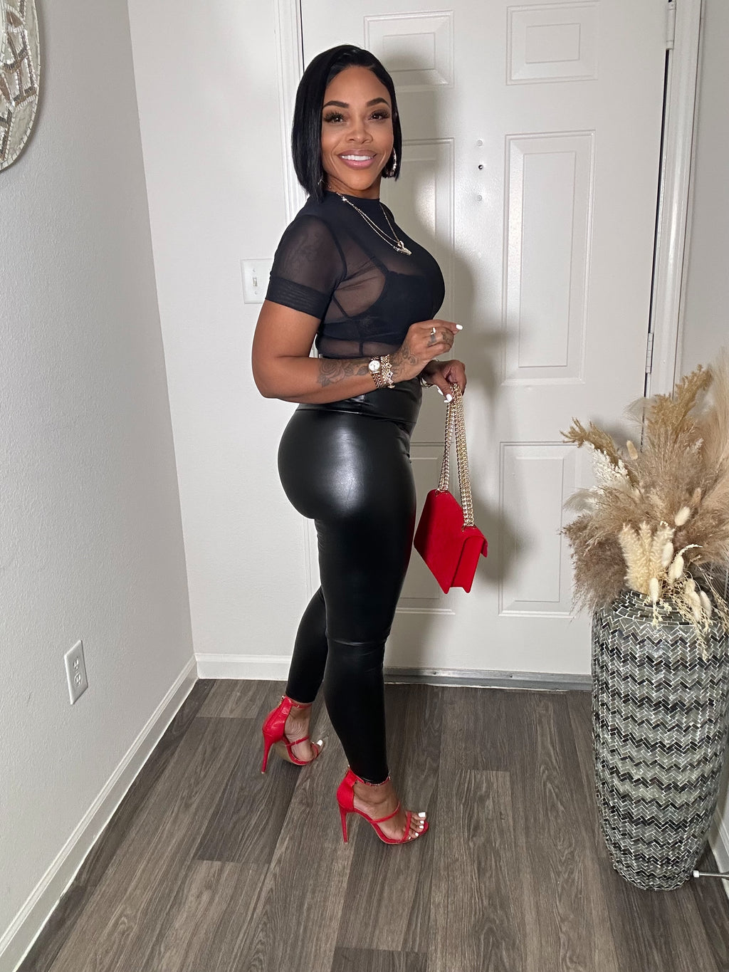 High Waist Leather Leggings