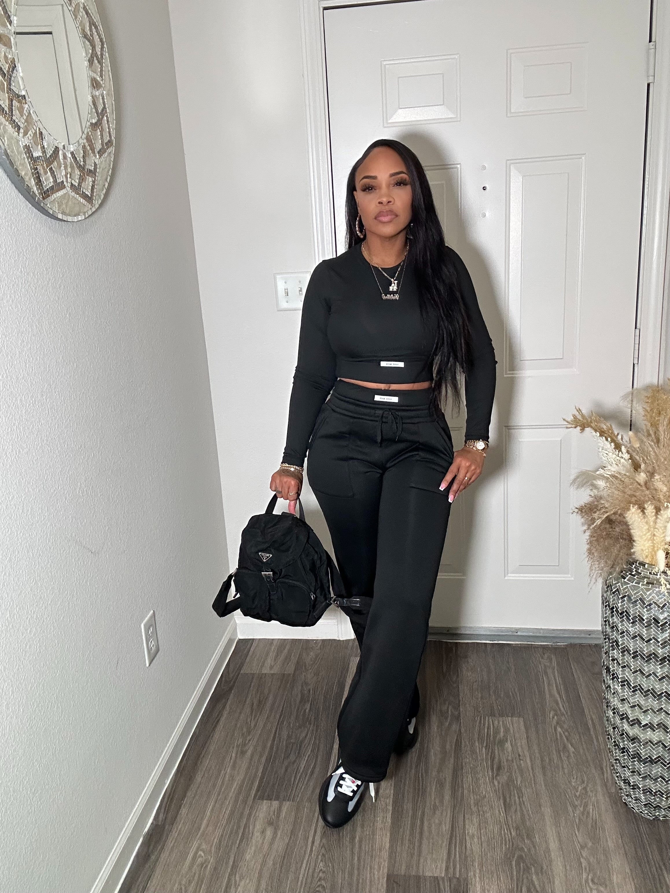 HANDMADE 2-pc Long Sleeve Top & Pants Set