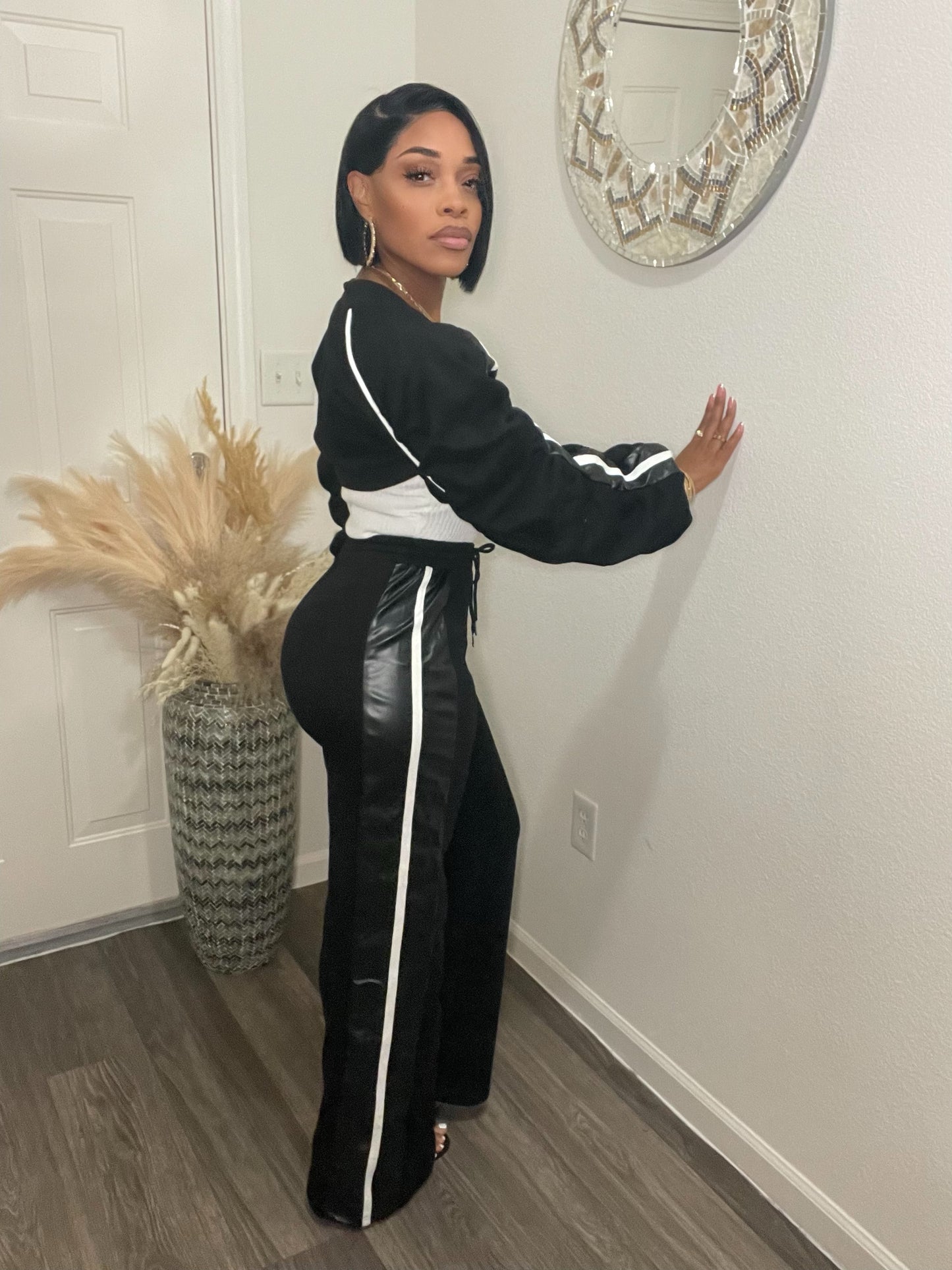 Black Shrug & Matching Pants Set