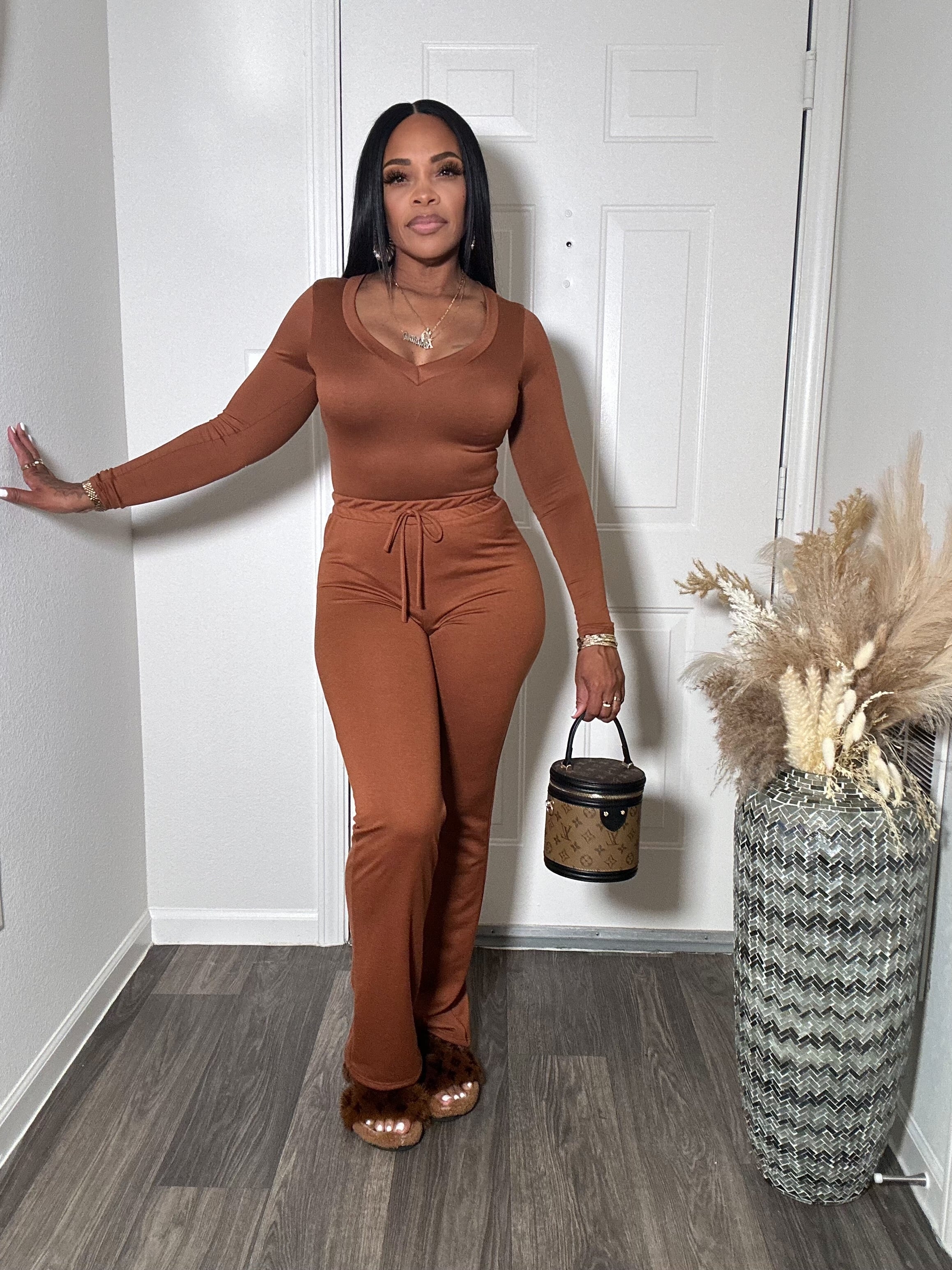 Long sleeve bodysuit & pants set