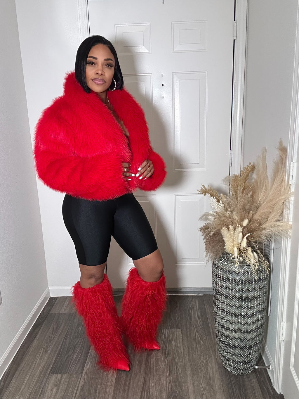 Black Shiny Biker Shorts