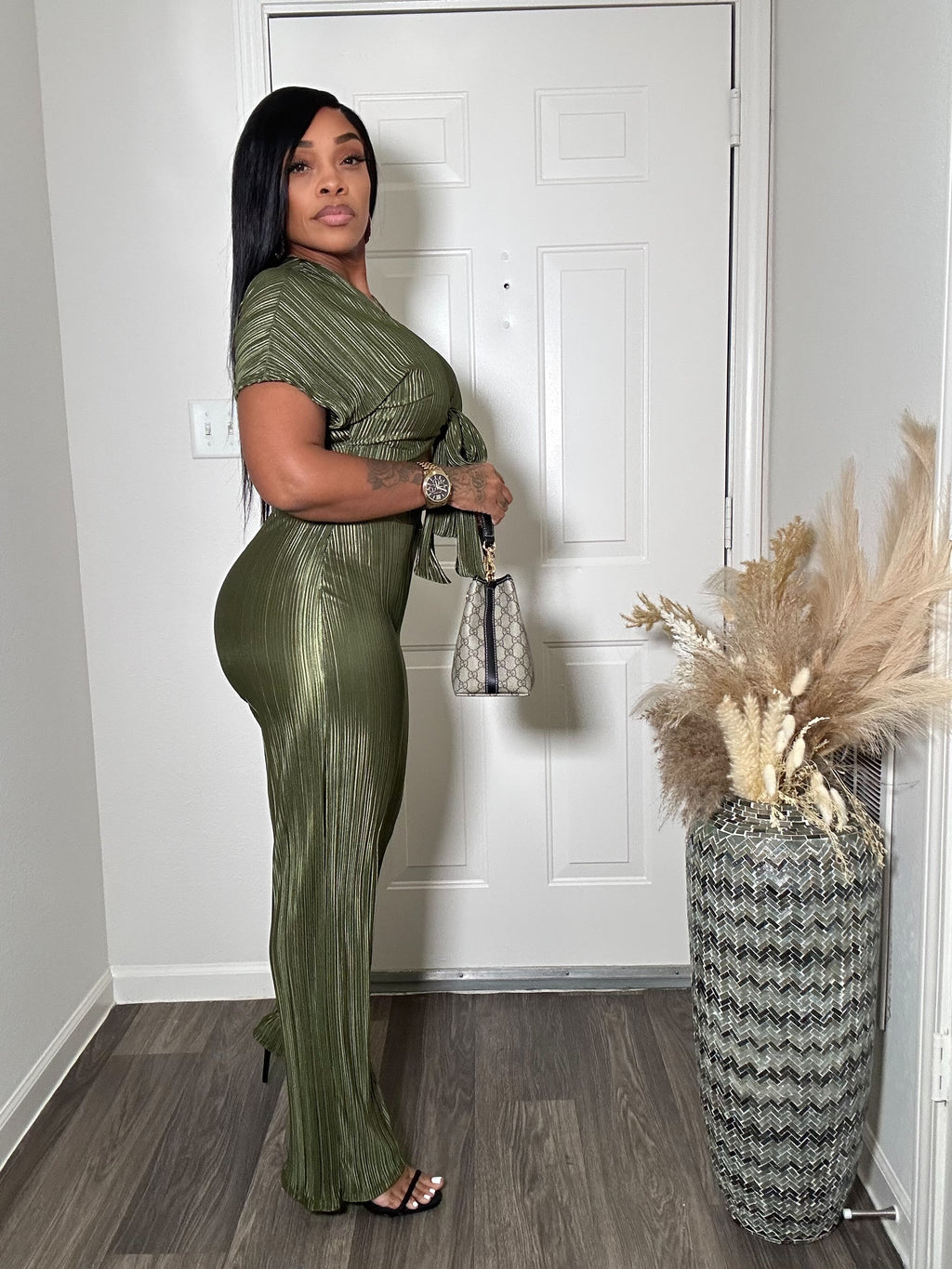 CRINKLE 2-PC PANTS SET