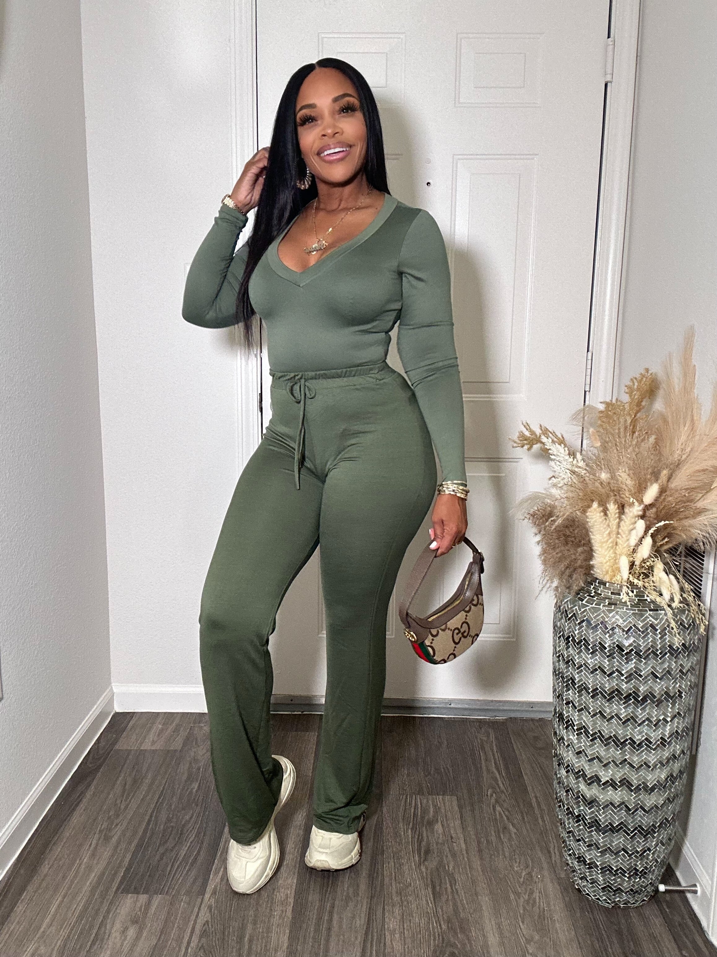 Long sleeve bodysuit & pants set