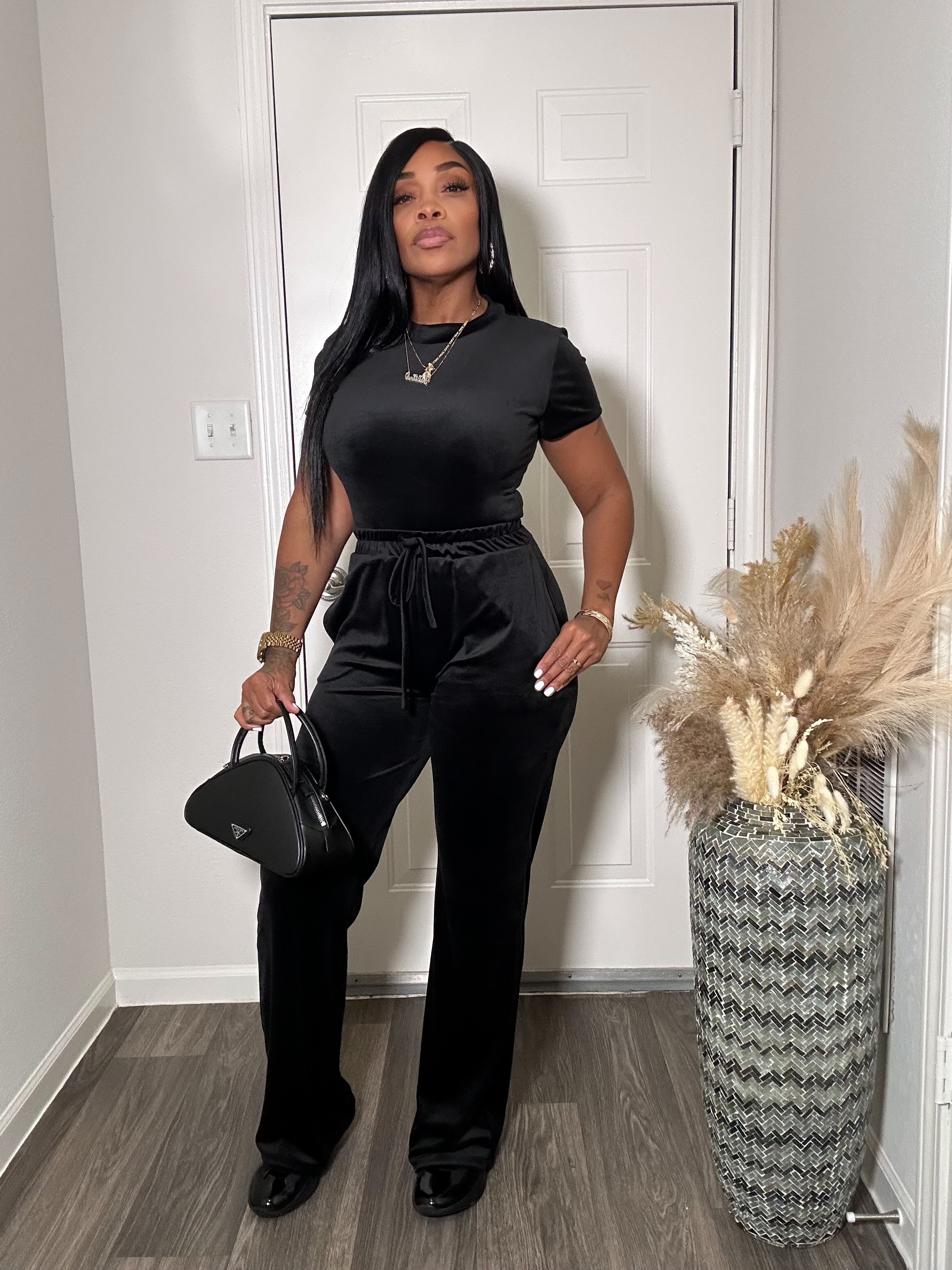 VELOUR 2-PC PANTS SET