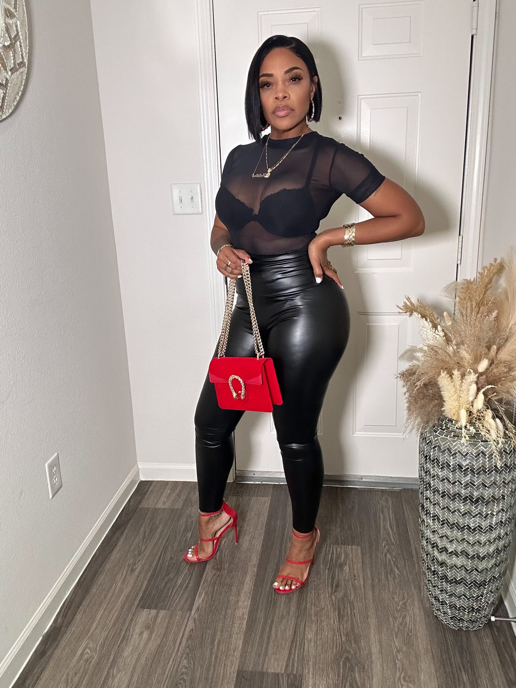 High Waist Leather Leggings