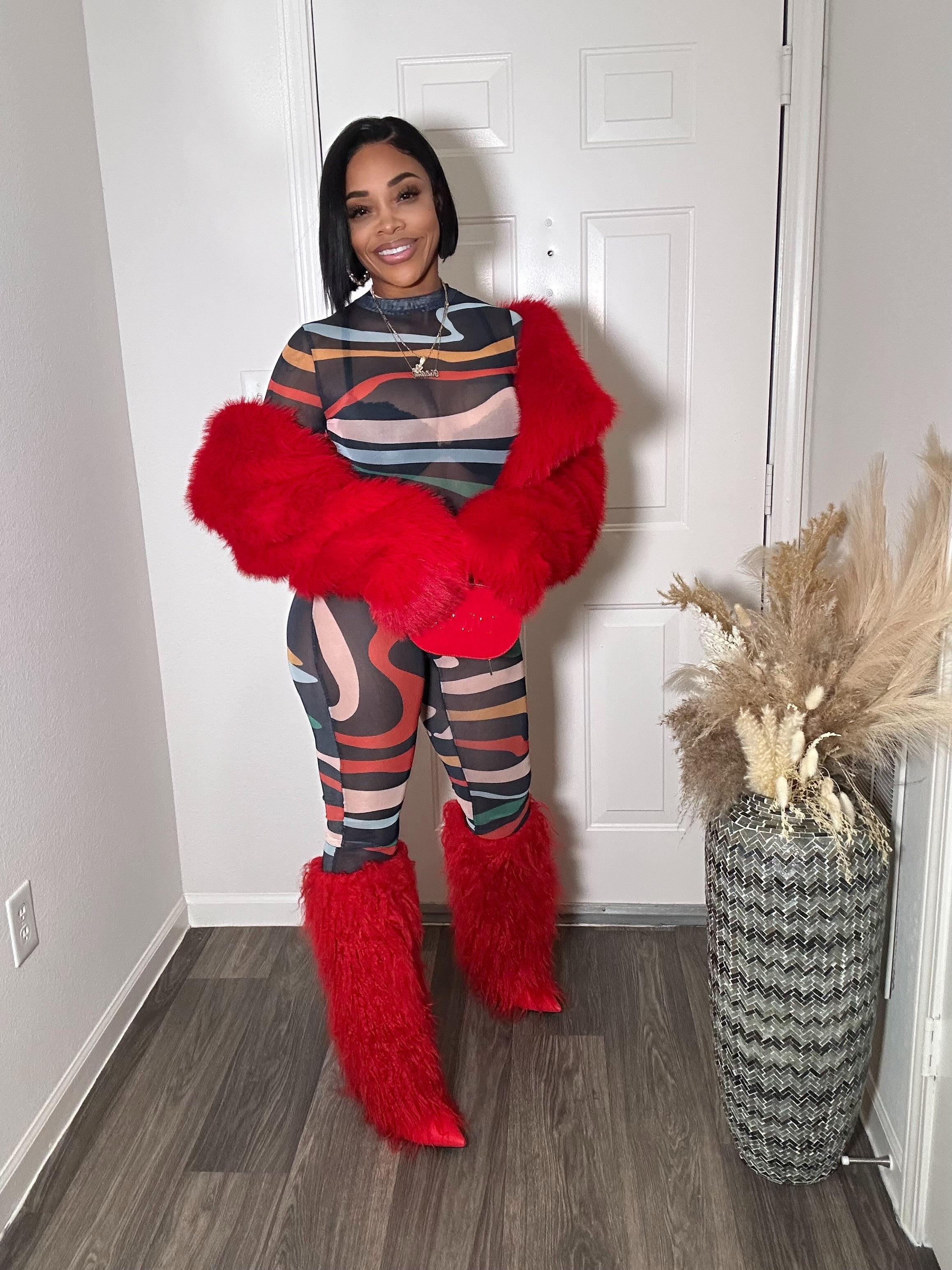 Colorful Mesh Jumpsuit