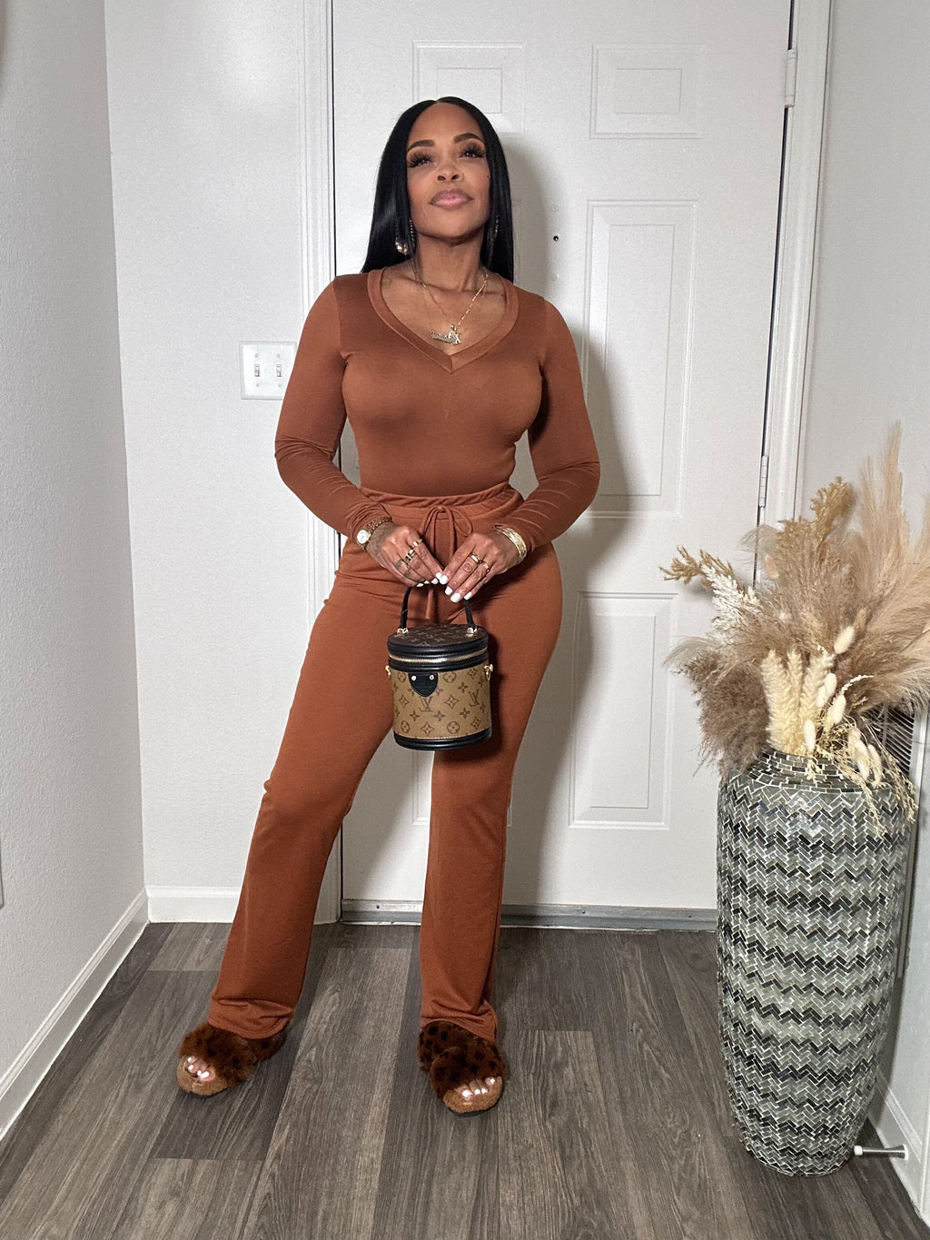 Long sleeve bodysuit & pants set