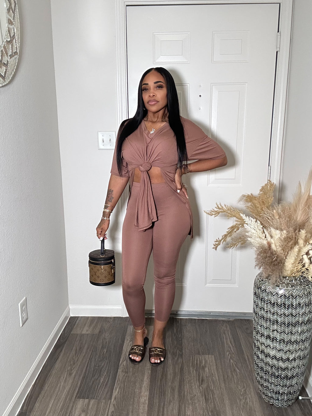 V neck Overisized Top & leggings