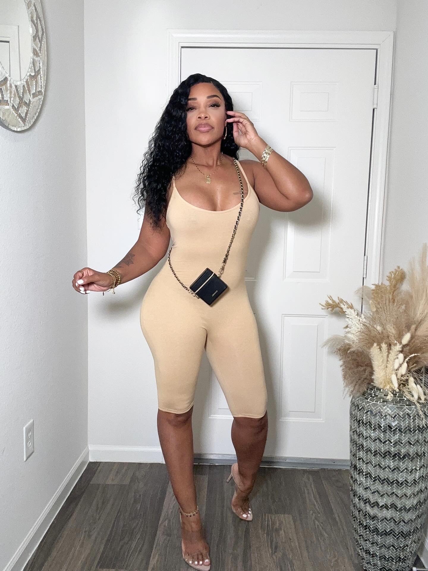 Spaghetti Strap Capri Romper