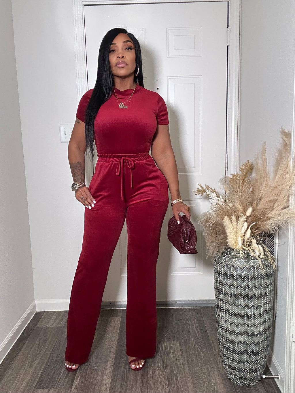 VELOUR 2-PC PANTS SET