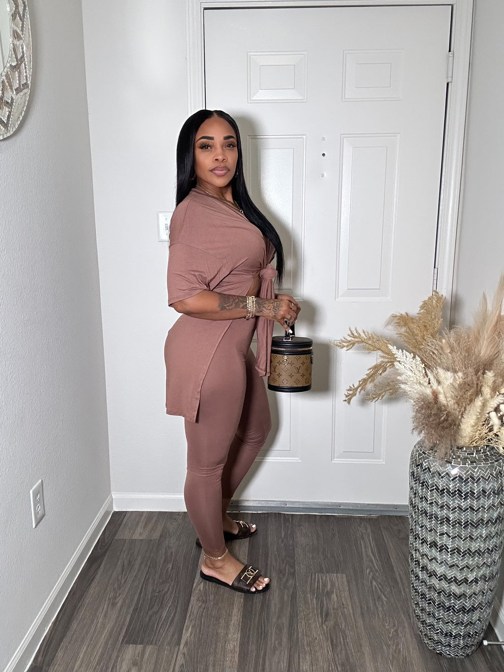 V neck Overisized Top & leggings