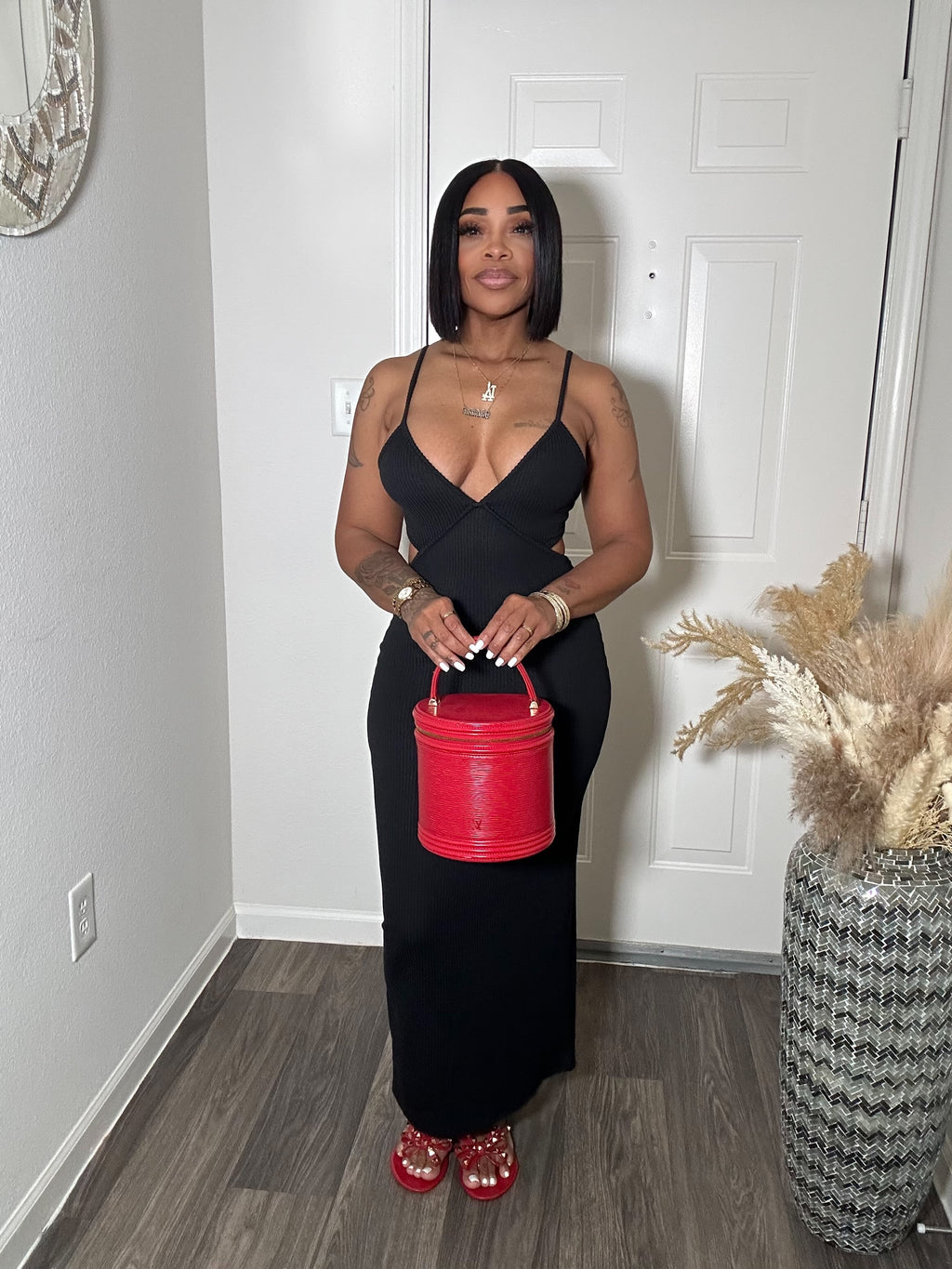 Ribbed Spaghetti Strap Maxi Dress