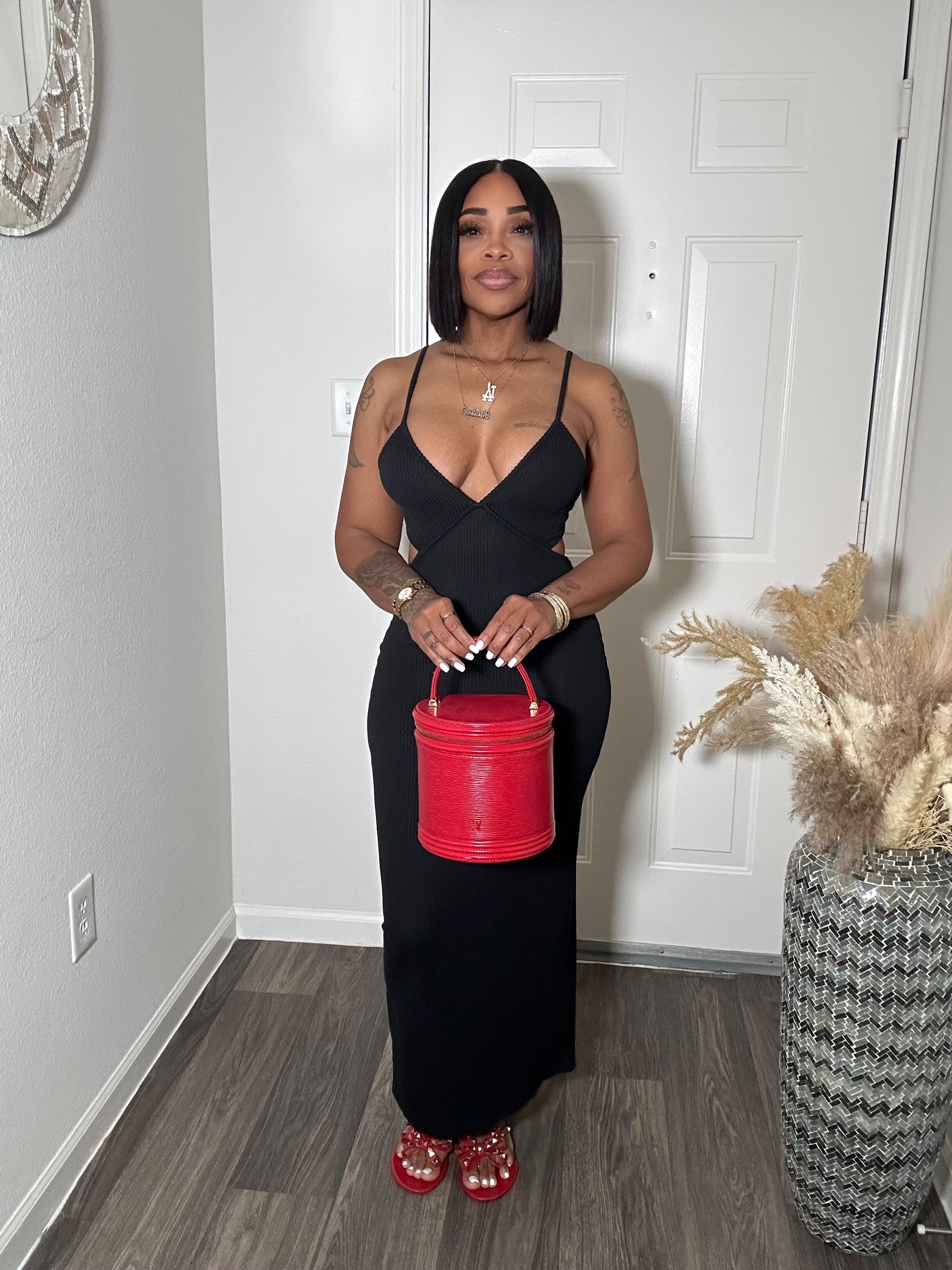 Ribbed Spaghetti Strap Maxi Dress
