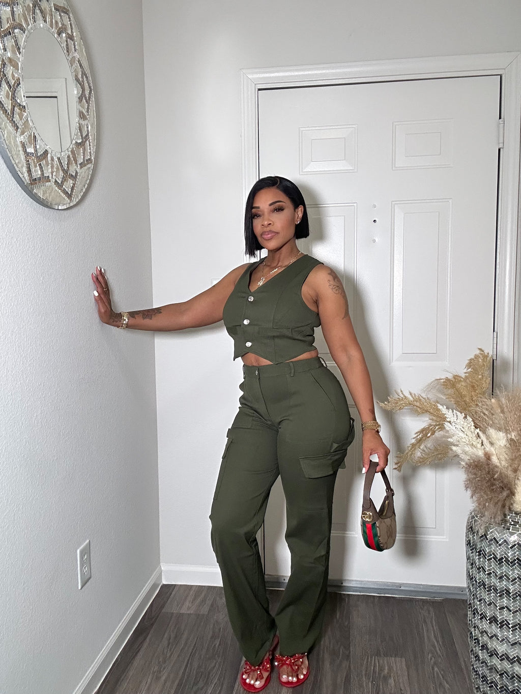 Vest & Cargo Pants Set