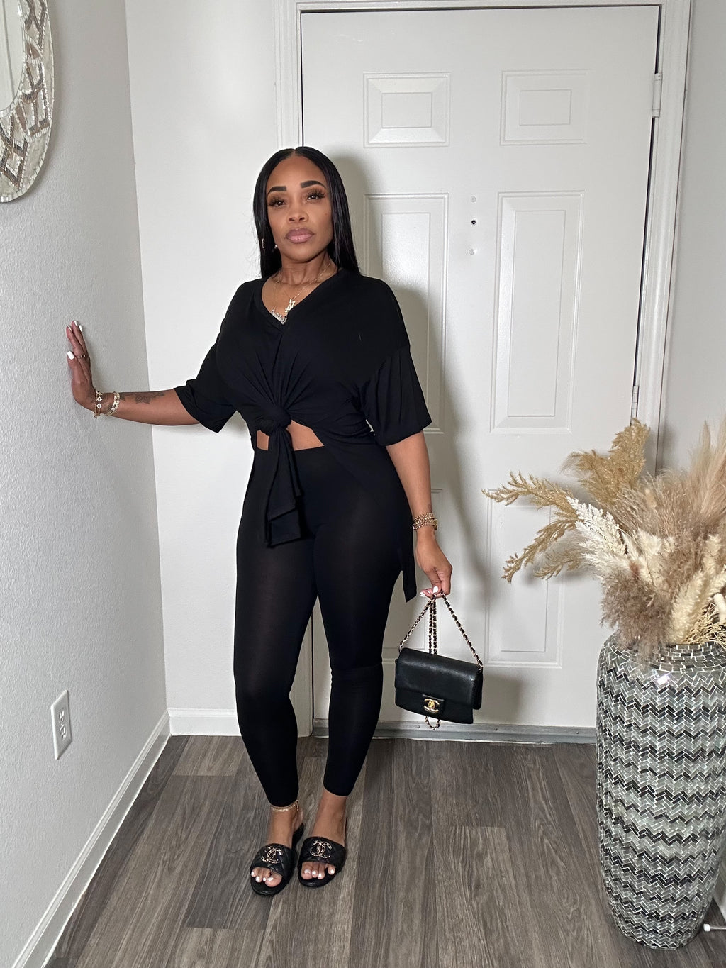 V neck Overisized Top & leggings