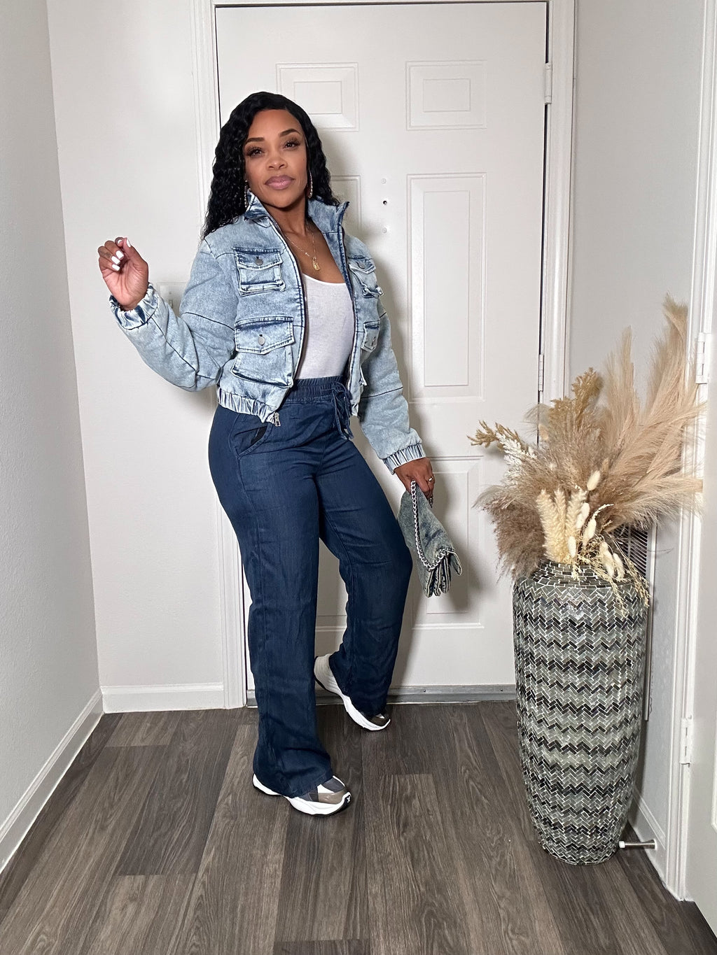 DENIM BOMBER JACKET