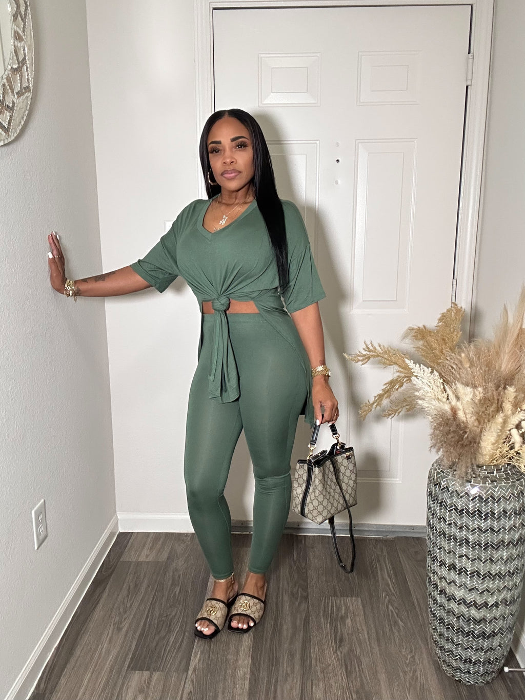 V neck Overisized Top & leggings
