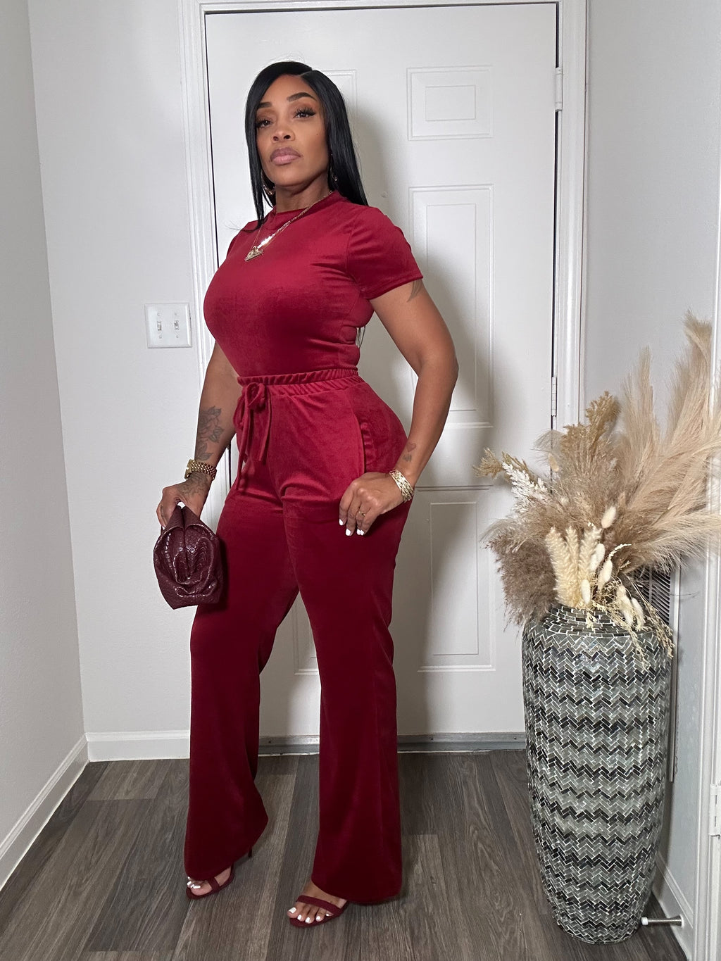 VELOUR 2-PC PANTS SET