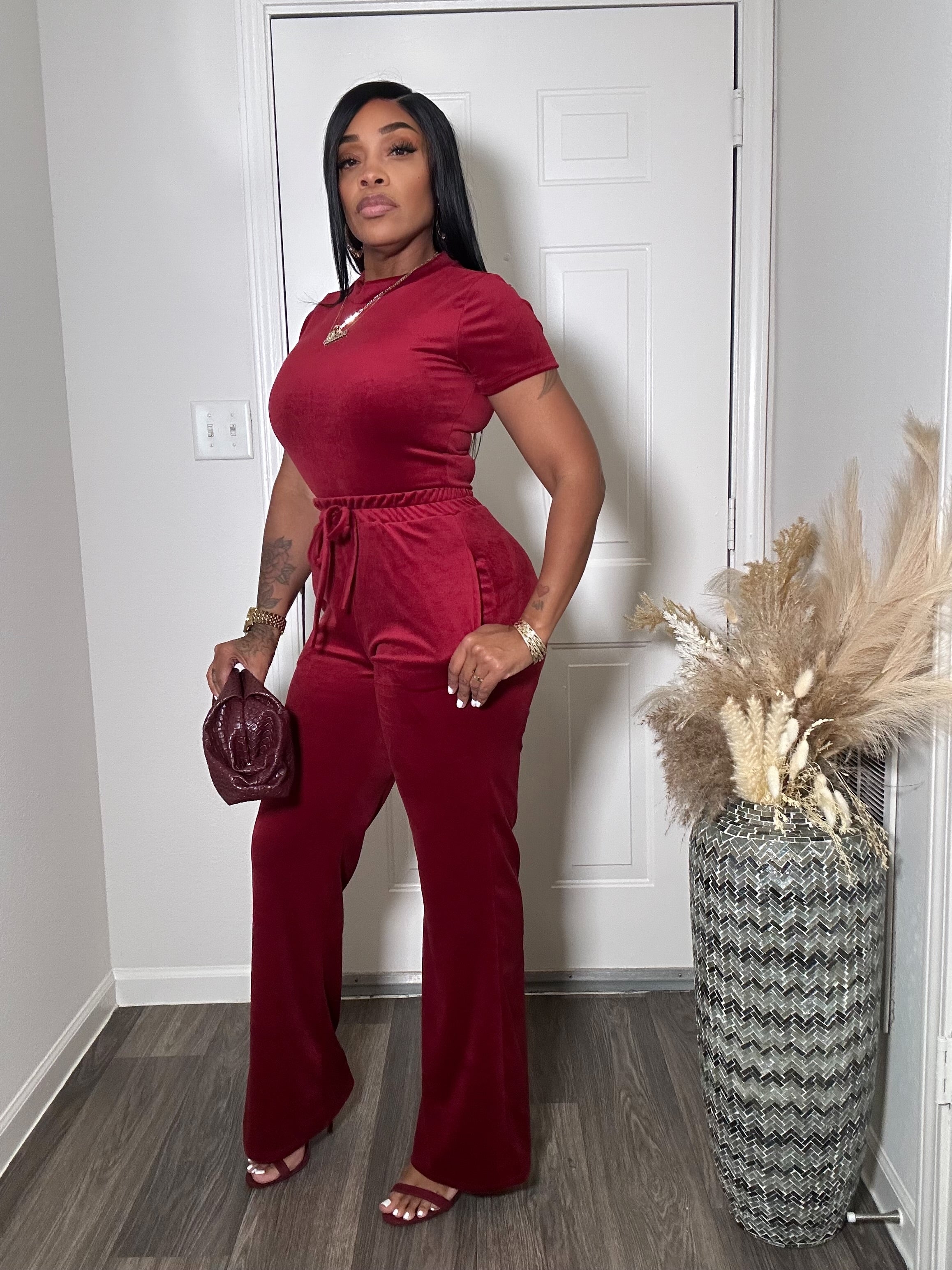 VELOUR 2-PC PANTS SET