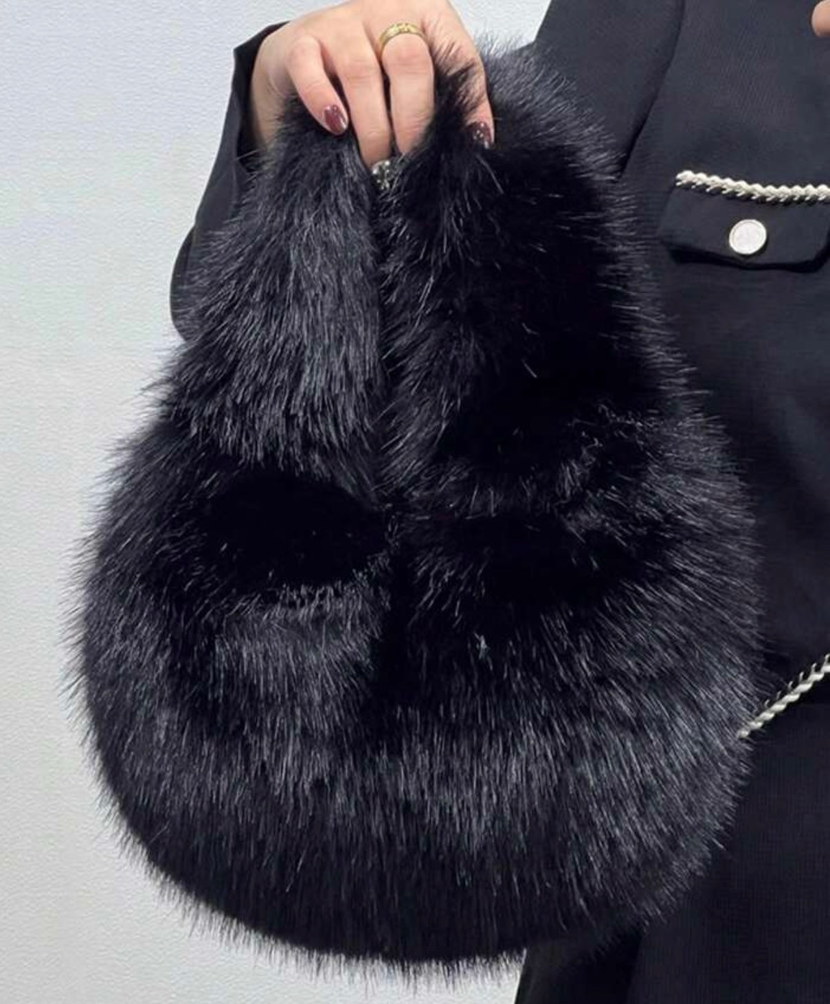 Faux Fur Handbag