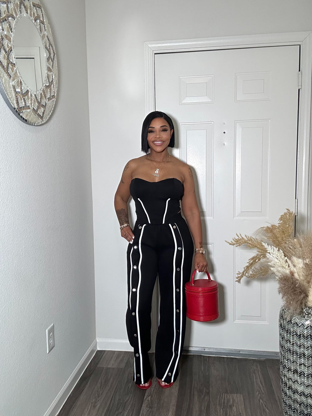 Athletic 2-pc Bustier & Pants Set