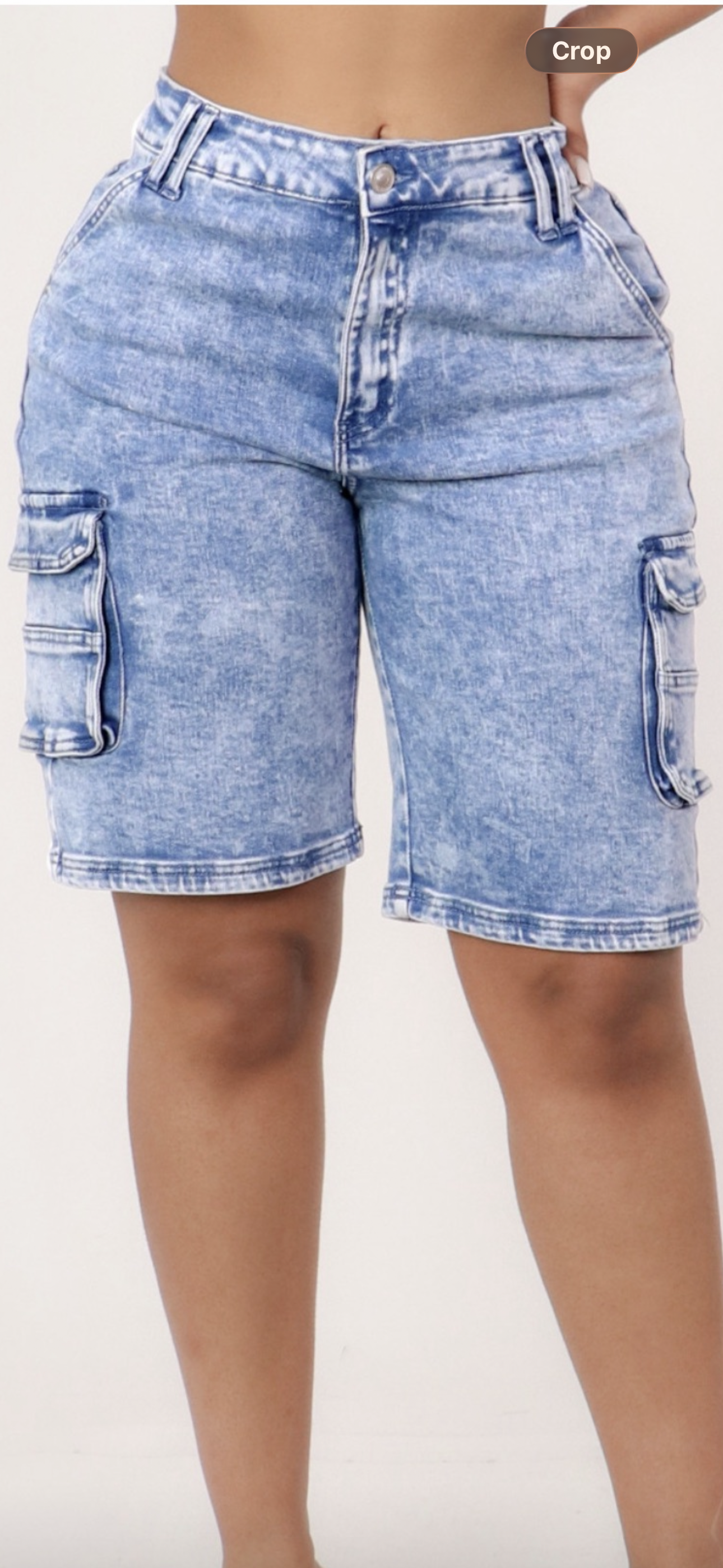 Denim Cargo Shorts