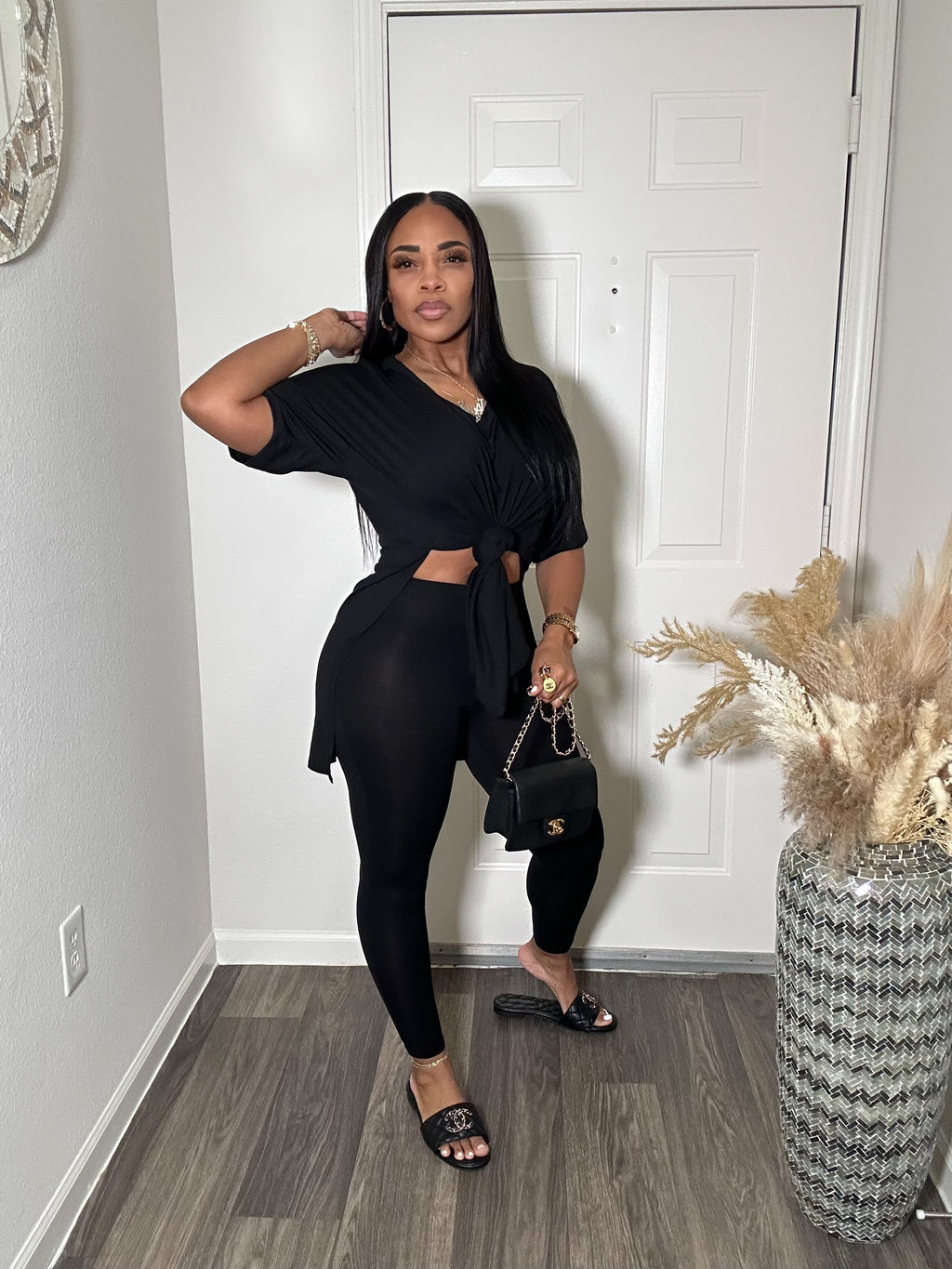 V neck Overisized Top & leggings