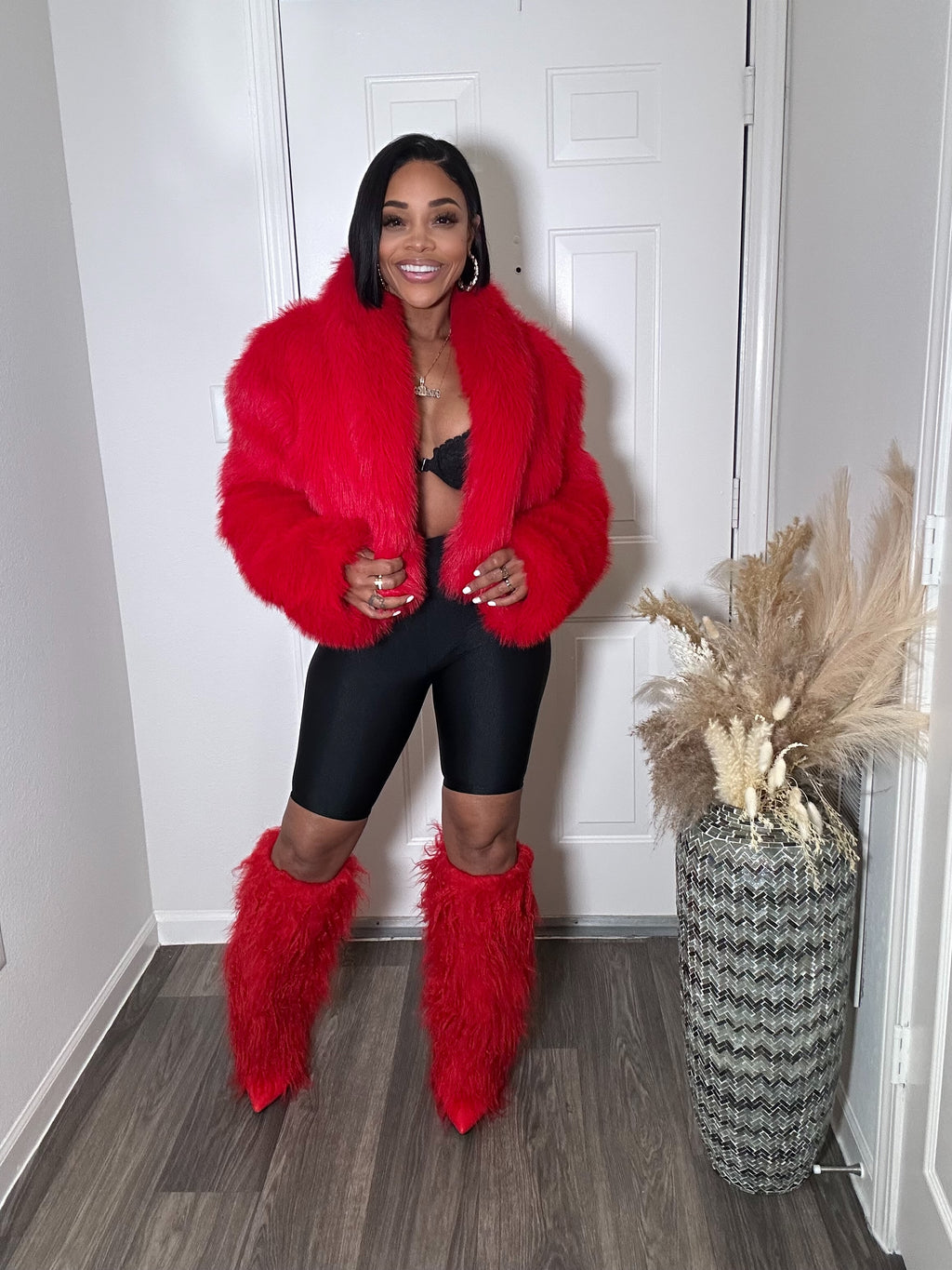 Black Shiny Biker Shorts