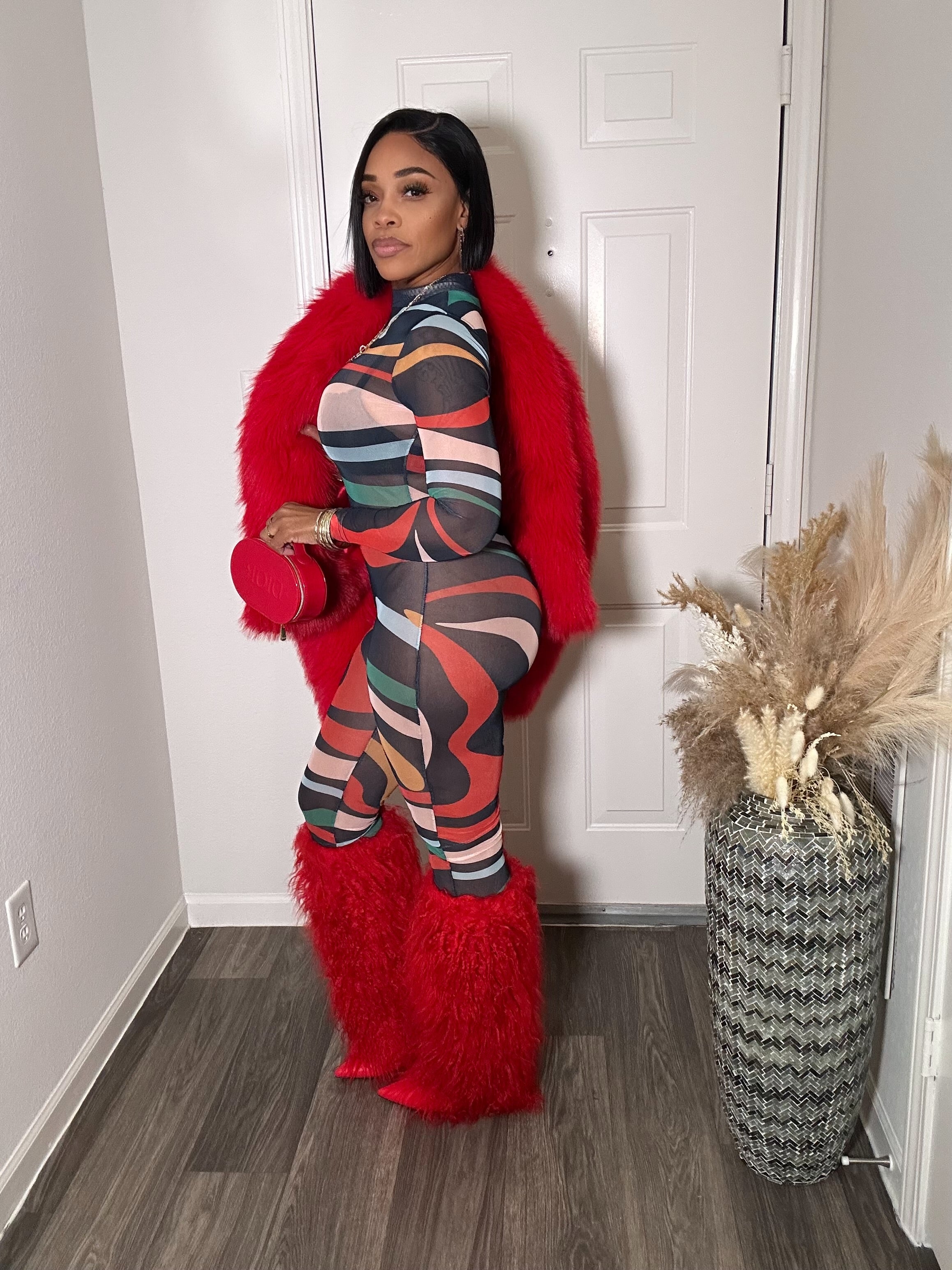 Colorful Mesh Jumpsuit